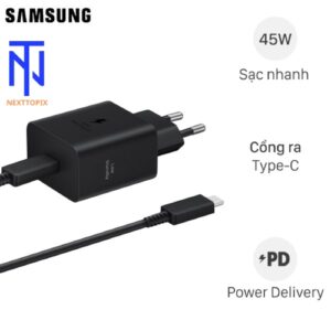 Charger Adapter with Type C Cable - Type C PD 45W Samsung EP-T4511