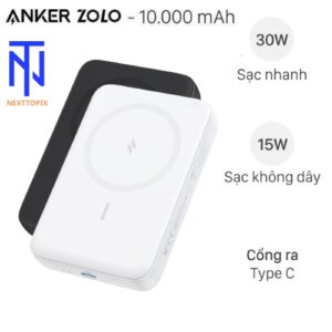 Polymer Power Bank 10000mAh Wireless Magnetic Type C PD 30W Anker Zolo A1684 New Model